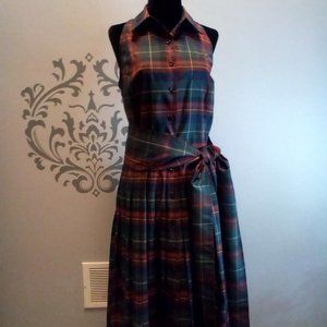 Plaid/Tartan sleeveless dress, American Living, size 12